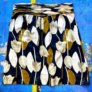 Tory Burch Nellie Normandy Blue Tulip Ruched Skirt